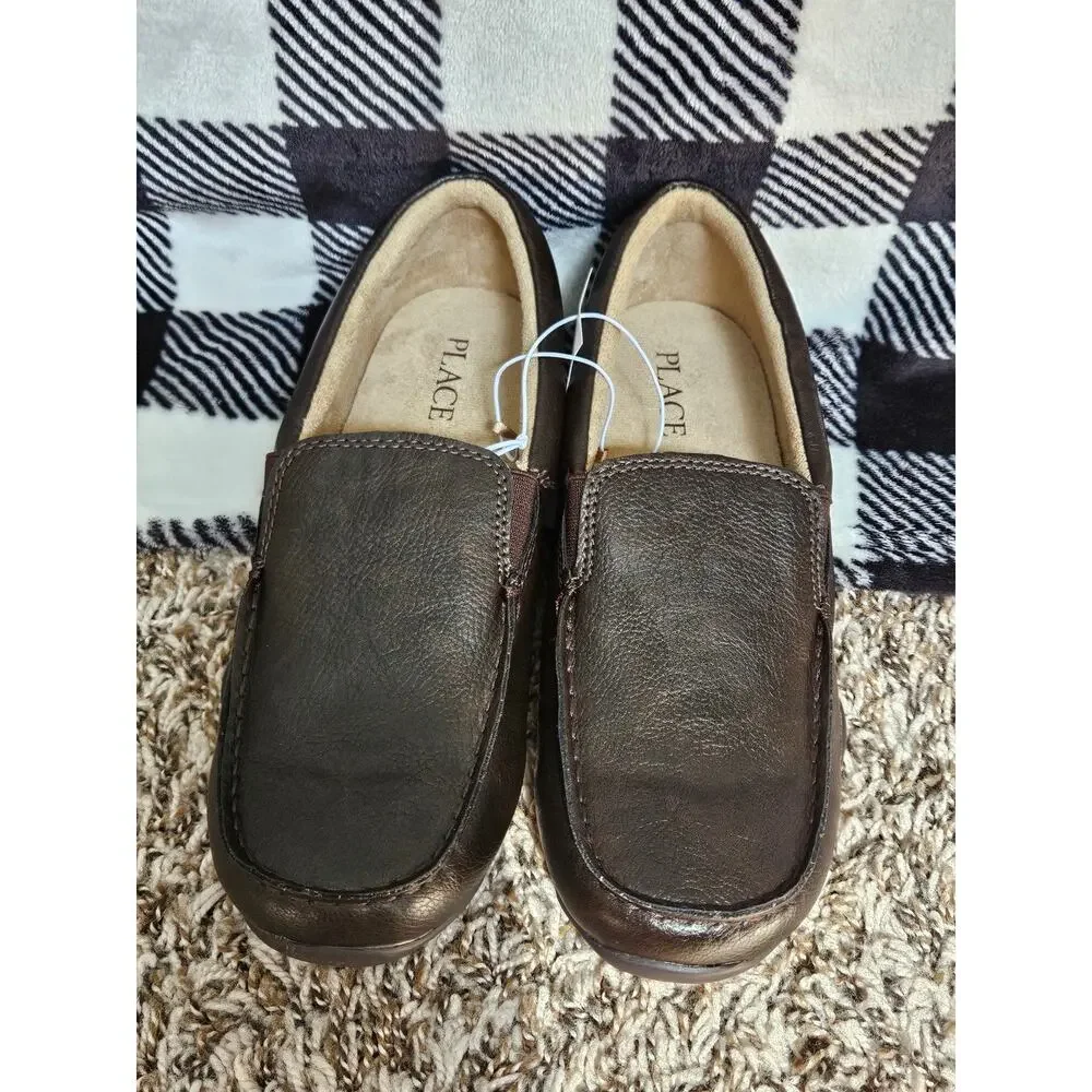 The Children's Place Boys Brown Slip On Loafers Size 5 Youth NWOB